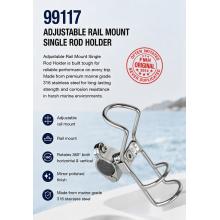 Rod Holders - Adjustable Rail Mount Single 